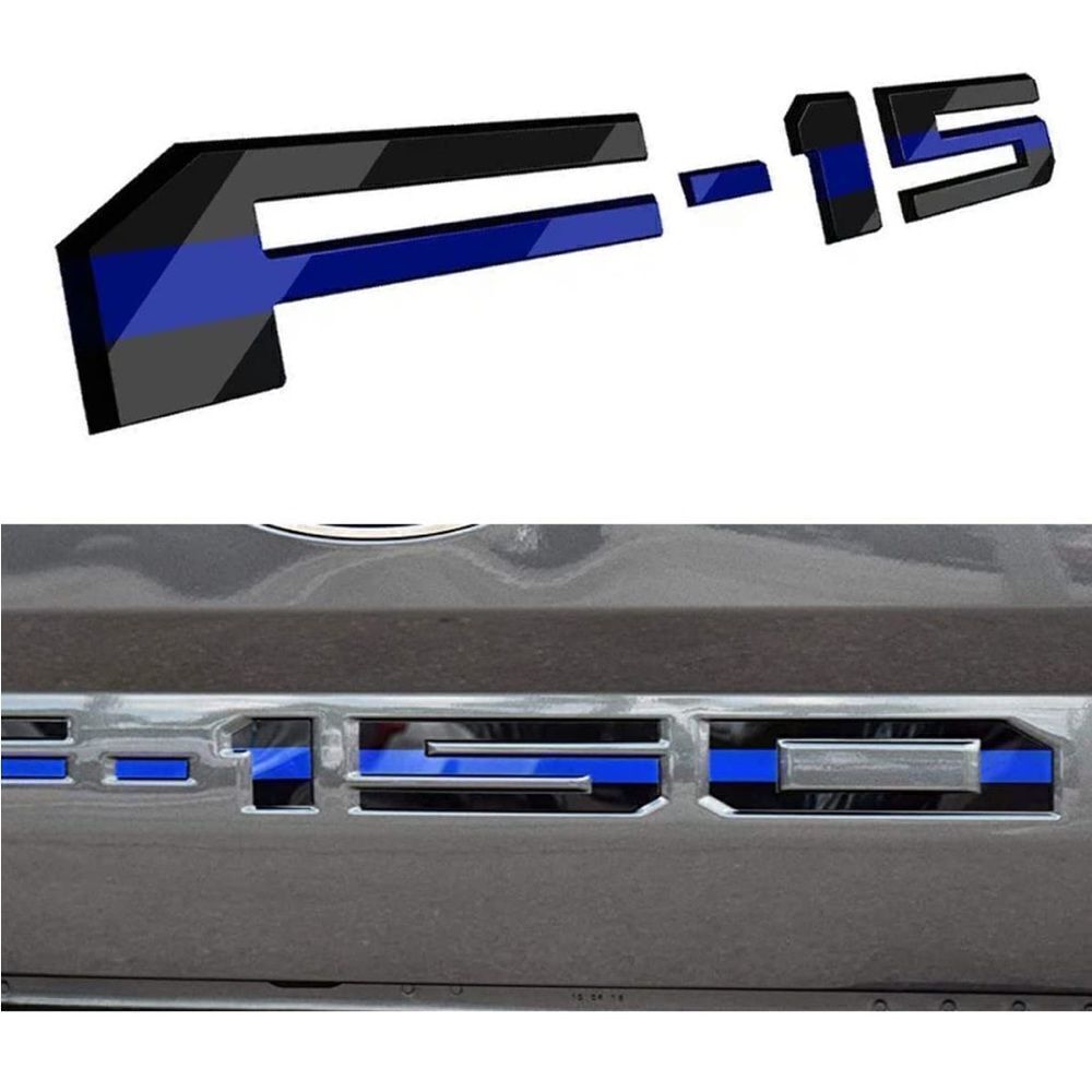 Ford F-150 Tailgate Insert letters Black and Blue NWT